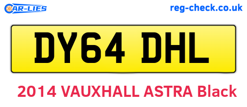 DY64DHL are the vehicle registration plates.