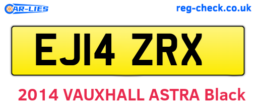 EJ14ZRX are the vehicle registration plates.