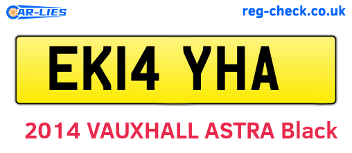 EK14YHA are the vehicle registration plates.