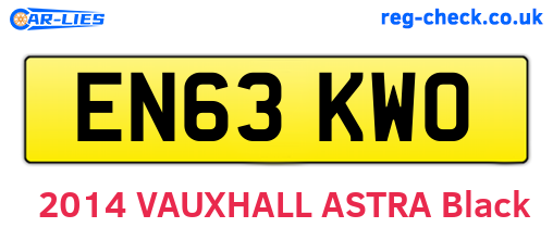 EN63KWO are the vehicle registration plates.