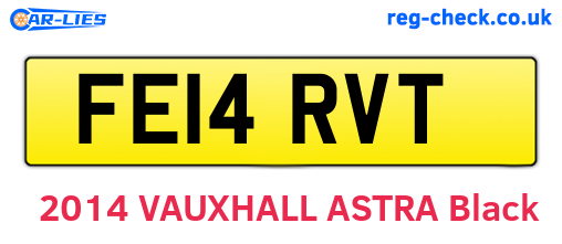 FE14RVT are the vehicle registration plates.