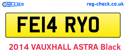 FE14RYO are the vehicle registration plates.