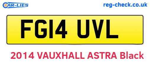 FG14UVL are the vehicle registration plates.