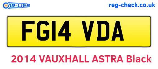 FG14VDA are the vehicle registration plates.