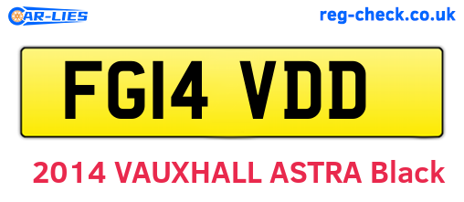 FG14VDD are the vehicle registration plates.