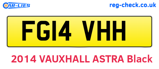 FG14VHH are the vehicle registration plates.