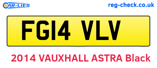 FG14VLV are the vehicle registration plates.