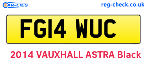 FG14WUC are the vehicle registration plates.