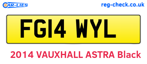 FG14WYL are the vehicle registration plates.