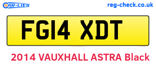 FG14XDT are the vehicle registration plates.