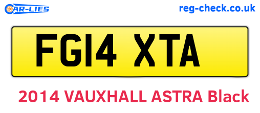 FG14XTA are the vehicle registration plates.