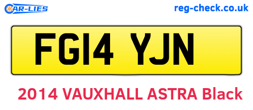 FG14YJN are the vehicle registration plates.