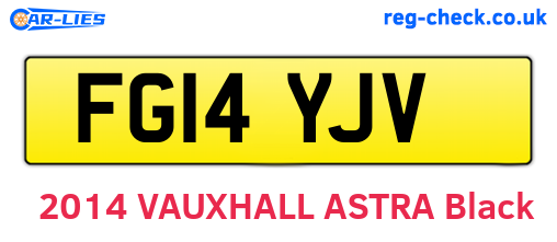 FG14YJV are the vehicle registration plates.