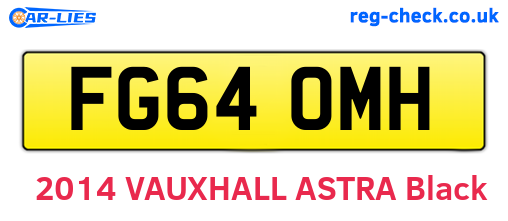 FG64OMH are the vehicle registration plates.