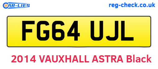 FG64UJL are the vehicle registration plates.