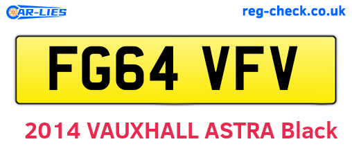 FG64VFV are the vehicle registration plates.