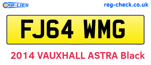 FJ64WMG are the vehicle registration plates.