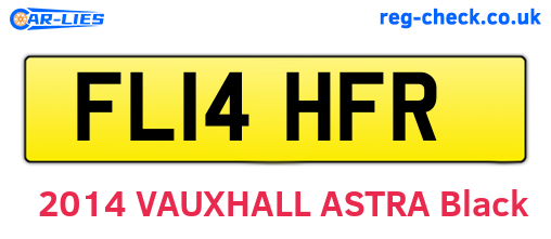 FL14HFR are the vehicle registration plates.