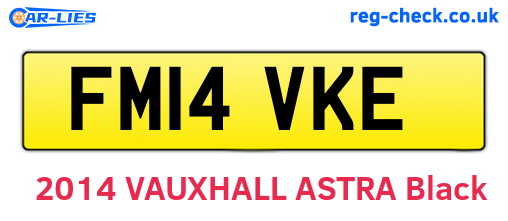 FM14VKE are the vehicle registration plates.
