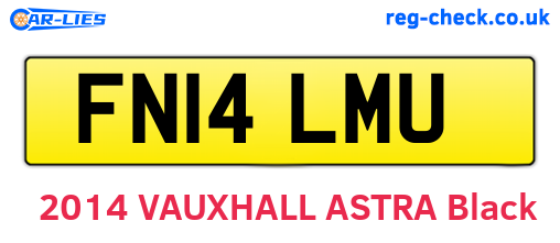 FN14LMU are the vehicle registration plates.