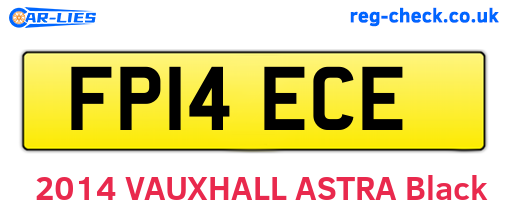 FP14ECE are the vehicle registration plates.
