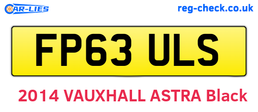 FP63ULS are the vehicle registration plates.