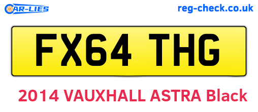 FX64THG are the vehicle registration plates.