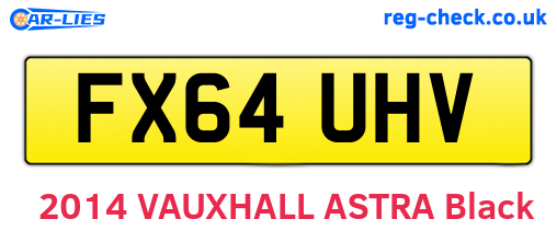 FX64UHV are the vehicle registration plates.
