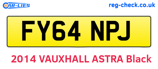 FY64NPJ are the vehicle registration plates.