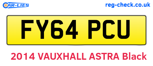 FY64PCU are the vehicle registration plates.