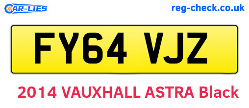 FY64VJZ are the vehicle registration plates.