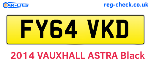 FY64VKD are the vehicle registration plates.