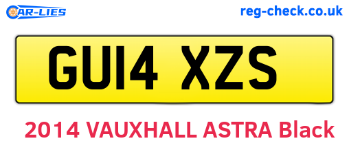GU14XZS are the vehicle registration plates.