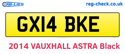 GX14BKE are the vehicle registration plates.