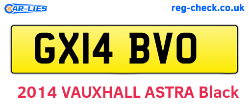 GX14BVO are the vehicle registration plates.