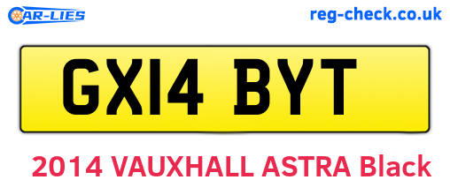GX14BYT are the vehicle registration plates.
