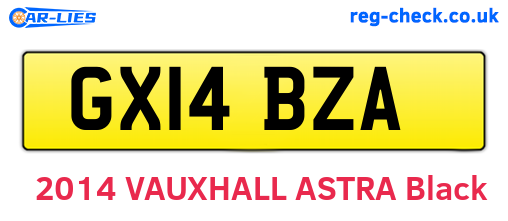 GX14BZA are the vehicle registration plates.