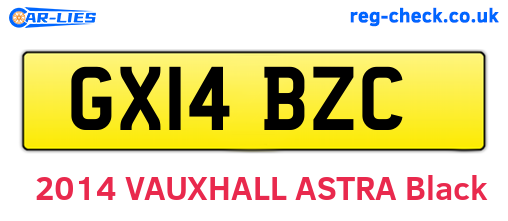GX14BZC are the vehicle registration plates.
