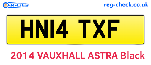 HN14TXF are the vehicle registration plates.