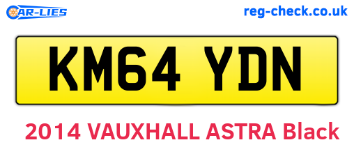 KM64YDN are the vehicle registration plates.
