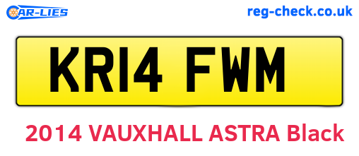 KR14FWM are the vehicle registration plates.