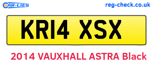 KR14XSX are the vehicle registration plates.