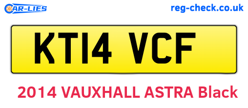 KT14VCF are the vehicle registration plates.