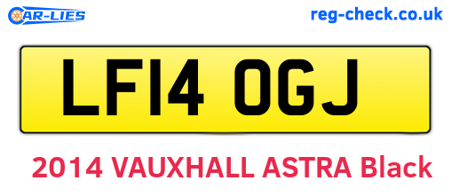 LF14OGJ are the vehicle registration plates.
