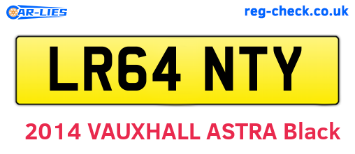 LR64NTY are the vehicle registration plates.