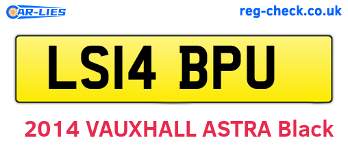 LS14BPU are the vehicle registration plates.