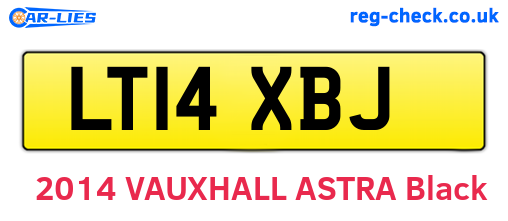 LT14XBJ are the vehicle registration plates.
