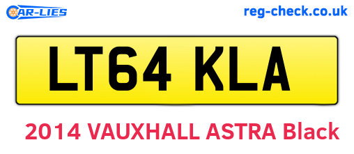 LT64KLA are the vehicle registration plates.