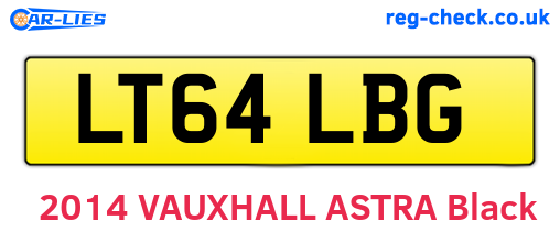 LT64LBG are the vehicle registration plates.