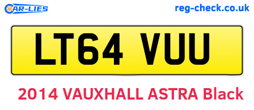 LT64VUU are the vehicle registration plates.